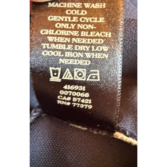 Women's Ann Taylor Navy Ruffle Pleated Sleeveless Blouse M - Picture 6 of 10